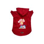 monopetz Kapişonlu Polar Sweatshirt Köpek ve Kedi Kıyafeti & Elbisesi Kırmızı Çilek Kız XS