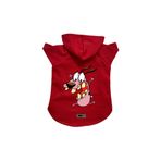 monopetz Kapişonlu Polar Sweatshirt Köpek ve Kedi Kıyafeti & Elbisesi Kırmızı Courage XL