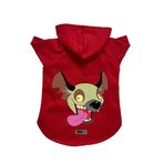 monopetz Kapişonlu Polar Sweatshirt Köpek Ve Kedi Kıyafeti & Elbisesi Kırmızı Ed001 XL