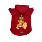 monopetz Kapişonlu Polar Sweatshirt Köpek ve Kedi Kıyafeti & Elbisesi Kırmızı Hong Kong M