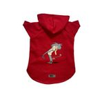 monopetz Kapişonlu Polar Sweatshirt Köpek ve Kedi Kıyafeti & Elbisesi Kırmızı IR005 S