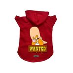 monopetz Kapişonlu Polar Sweatshirt Köpek ve Kedi Kıyafeti & Elbisesi Kırmızı J Sam L