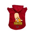 monopetz Kapişonlu Polar Sweatshirt Köpek ve Kedi Kıyafeti & Elbisesi Kırmızı J Sam M