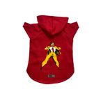 monopetz Kapişonlu Polar Sweatshirt Köpek ve Kedi Kıyafeti & Elbisesi Kırmızı Mask S