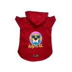 monopetz Kapişonlu Polar Sweatshirt Köpek ve Kedi Kıyafeti & Elbisesi Kırmızı Radical M