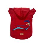 monopetz Kapişonlu Polar Sweatshirt Köpek ve Kedi Kıyafeti & Elbisesi - Kırmızı Road Runner L Beden
