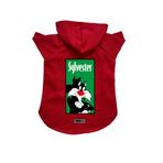 monopetz Kapişonlu Polar Sweatshirt Köpek ve Kedi Kıyafeti & Elbisesi Kırmızı Sylvester XL