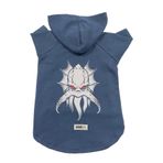 monopetz Kapişonlu Polar Sweatshirt Köpek ve Kedi Kıyafeti & Elbisesi - Lacivert Flying Monster XS Beden