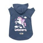 monopetz Kapişonlu Polar Sweatshirt Köpek ve Kedi Kıyafeti & Elbisesi - Lacivert Unicorn XL Beden