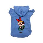monopetz Kapişonlu Polar Sweatshirt Köpek ve Kedi Kıyafeti & Elbisesi Mavi Blossom XS