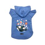 monopetz Kapişonlu Polar Sweatshirt Köpek ve Kedi Kıyafeti & Elbisesi - Mavi Boomb L Beden