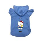 monopetz Kapişonlu Polar Sweatshirt Köpek Ve Kedi Kıyafeti & Elbisesi Mavi Hello Kitty XS