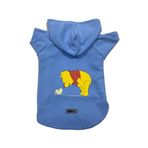 monopetz Kapişonlu Polar Sweatshirt Köpek ve Kedi Kıyafeti & Elbisesi Mavi Winnie The Pooh XL
