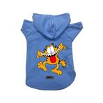 monopetz Kapişonlu Polar Sweatshirt Köpek Ve Kedi Kıyafeti & Elbisesi Mavi Yeni Garfield M