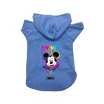 monopetz Kapişonlu Polar Sweatshirt Köpek Ve Kedi Kıyafeti & Elbisesi Mavi Yeni Mickey Mouse XS