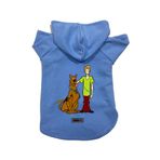 monopetz Kapişonlu Polar Sweatshirt Köpek Ve Kedi Kıyafeti & Elbisesi Mavi Yeni Scooby Doo S