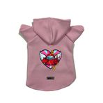 monopetz Kapişonlu Polar Sweatshirt Köpek Ve Kedi Kıyafeti & Elbisesi Pembe Among Us XS