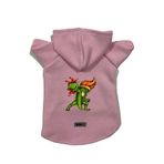 monopetz Kapişonlu Polar Sweatshirt Köpek Ve Kedi Kıyafeti & Elbisesi Pembe Brush Fighter L