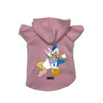 monopetz Kapişonlu Polar Sweatshirt Köpek ve Kedi Kıyafeti & Elbisesi Pembe Deysi Donald M