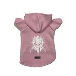 monopetz Kapişonlu Polar Sweatshirt Köpek ve Kedi Kıyafeti & Elbisesi - Pembe Flying Monster XS Beden