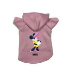 monopetz Kapişonlu Polar Sweatshirt Köpek ve Kedi Kıyafeti & Elbisesi Pembe Minnie S