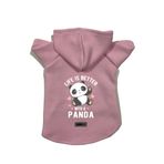 monopetz Kapişonlu Polar Sweatshirt Köpek ve Kedi Kıyafeti & Elbisesi - Pembe Panda L Beden