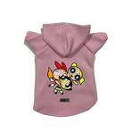 monopetz Kapişonlu Polar Sweatshirt Köpek Ve Kedi Kıyafeti & Elbisesi Pembe Power Puff Girls L