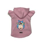 monopetz Kapişonlu Polar Sweatshirt Köpek ve Kedi Kıyafeti & Elbisesi Pembe Rick and Morty 2 M