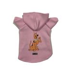 monopetz Kapişonlu Polar Sweatshirt Köpek ve Kedi Kıyafeti & Elbisesi - Pembe Scooby Doo M Beden