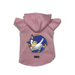 monopetz Kapişonlu Polar Sweatshirt Köpek ve Kedi Kıyafeti & Elbisesi Pembe Sonic XS