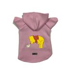 monopetz Kapişonlu Polar Sweatshirt Köpek ve Kedi Kıyafeti & Elbisesi Pembe Winnie The Pooh XS