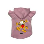 monopetz Kapişonlu Polar Sweatshirt Köpek Ve Kedi Kıyafeti & Elbisesi Pembe Yeni Garfield M