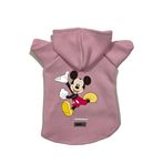 monopetz Kapişonlu Polar Sweatshirt Köpek ve Kedi Kıyafeti & Elbisesi Pembe Yeni Mickey L