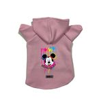 monopetz Kapişonlu Polar Sweatshirt Köpek Ve Kedi Kıyafeti & Elbisesi Pembe Yeni Mickey Mouse L