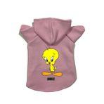 monopetz Kapişonlu Polar Sweatshirt Köpek Ve Kedi Kıyafeti & Elbisesi Pembe Yeni Tweety L