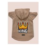 monopetz Kapişonlu Polar Sweatshirt Köpek ve Kedi Kıyafeti & Elbisesi - Pudra King S Beden