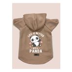 monopetz Kapişonlu Polar Sweatshirt Köpek ve Kedi Kıyafeti & Elbisesi - Pudra Panda S Beden