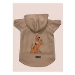 monopetz Kapişonlu Polar Sweatshirt Köpek ve Kedi Kıyafeti & Elbisesi - Pudra Scooby Doo XS Beden