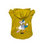 monopetz Kapişonlu Polar Sweatshirt Köpek ve Kedi Kıyafeti & Elbisesi Sarı Deysi Donald M