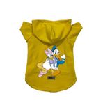 monopetz Kapişonlu Polar Sweatshirt Köpek ve Kedi Kıyafeti & Elbisesi Sarı Deysi Donald S