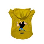 monopetz Kapişonlu Polar Sweatshirt Köpek Ve Kedi Kıyafeti & Elbisesi Sarı Johny Bravo M