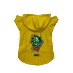 monopetz Kapişonlu Polar Sweatshirt Köpek ve Kedi Kıyafeti & Elbisesi Sarı Master Of The Snake S