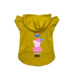 monopetz Kapişonlu Polar Sweatshirt Köpek ve Kedi Kıyafeti & Elbisesi Sarı Peppa Pig L