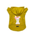 monopetz Kapişonlu Polar Sweatshirt Köpek ve Kedi Kıyafeti & Elbisesi Sarı Rabbit S