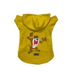monopetz Kapişonlu Polar Sweatshirt Köpek ve Kedi Kıyafeti & Elbisesi - Sarı Tazmanya Canavarı M Beden