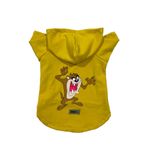 monopetz Kapişonlu Polar Sweatshirt Köpek ve Kedi Kıyafeti & Elbisesi - Sarı Tazmanya Canavarı XL Beden