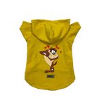 monopetz Kapişonlu Polar Sweatshirt Köpek Ve Kedi Kıyafeti & Elbisesi Sarı Yeni Tazmanya Canavarı M