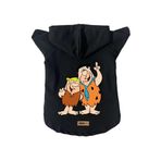 monopetz Kapişonlu Polar Sweatshirt Köpek Ve Kedi Kıyafeti & Elbisesi Siyah Barney Fred XS