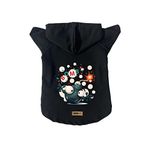 monopetz Kapişonlu Polar Sweatshirt Köpek ve Kedi Kıyafeti & Elbisesi - Siyah Boomb L Beden