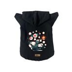 monopetz Kapişonlu Polar Sweatshirt Köpek ve Kedi Kıyafeti & Elbisesi - Siyah Boomb XS Beden